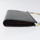CARTIER Hand Long Wallet Leather Black Auth BA1158-3