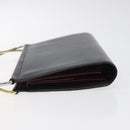 CARTIER Hand Long Wallet Leather Black Auth BA1158-4