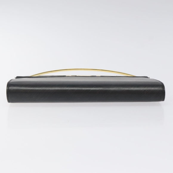 CARTIER Hand Long Wallet Leather Black Auth BA1158