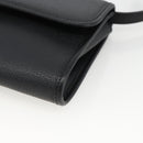 GUCCI Shoulder Bag Leather Black Gold 004 115 3410 Auth BA11580-9