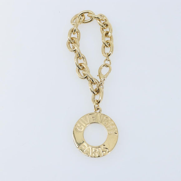 GIVENCHY Key Holder metal Gold Tone Auth BA11586
