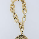 GIVENCHY Key Holder metal Gold Tone Auth BA11586-4