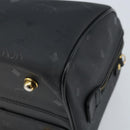 MCM Logogram Vicetos Hand Bag PVC Black Gold Auth BA11589-14