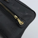 MCM Logogram Vicetos Hand Bag PVC Black Gold Auth BA11589-17