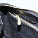 MCM Logogram Vicetos Hand Bag PVC Black Gold Auth BA11589-20