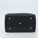 MCM Logogram Vicetos Hand Bag PVC Black Gold Auth BA11589-5