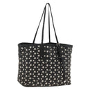 Jimmy Choo Tote Bag Leather Black Silver Auth BA11590-1