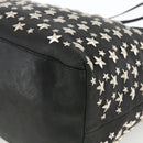 Jimmy Choo Tote Bag Leather Black Silver Auth BA11590-11