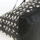 Jimmy Choo Tote Bag Leather Black Silver Auth BA11590-12