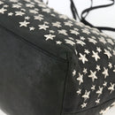 Jimmy Choo Tote Bag Leather Black Silver Auth BA11590-13