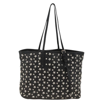 Jimmy Choo Tote Bag Leather Black Silver Auth BA11590 - 0