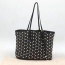 Jimmy Choo Tote Bag Leather Black Silver Auth BA11590-25