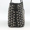 Jimmy Choo Tote Bag Leather Black Silver Auth BA11590-4