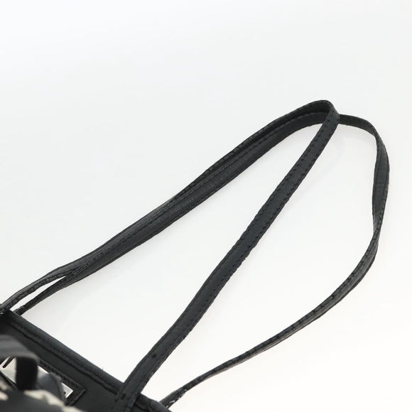 Jimmy Choo Tote Bag Leather Black Silver Auth BA11590