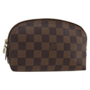 LOUIS VUITTON Damier Ebene Pochette Cosmetic PM Pouch N47516 LV Auth BA11593-1