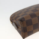LOUIS VUITTON Damier Ebene Pochette Cosmetic PM Pouch N47516 LV Auth BA11593-16