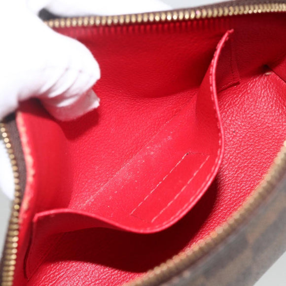LOUIS VUITTON Damier Ebene Pochette Cosmetic PM Pouch N47516 LV Auth BA11593
