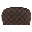 LOUIS VUITTON Damier Ebene Pochette Cosmetic PM Pouch N47516 LV Auth BA11593-13