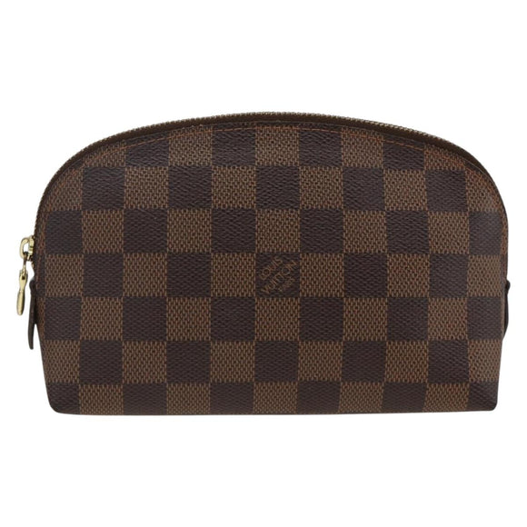 LOUIS VUITTON Damier Ebene Pochette Cosmetic PM Pouch N47516 LV Auth BA11593