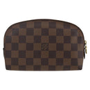 LOUIS VUITTON Damier Ebene Pochette Cosmetic PM Pouch N47516 LV Auth BA11593-2