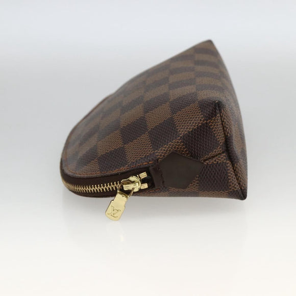 LOUIS VUITTON Damier Ebene Pochette Cosmetic PM Pouch N47516 LV Auth BA11593