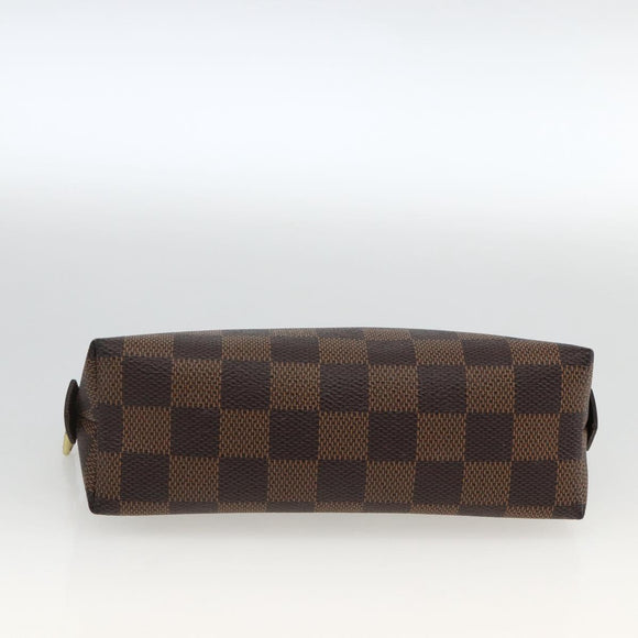 LOUIS VUITTON Damier Ebene Pochette Cosmetic PM Pouch N47516 LV Auth BA11593