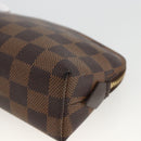 LOUIS VUITTON Damier Ebene Pochette Cosmetic PM Pouch N47516 LV Auth BA11593-7