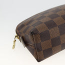 LOUIS VUITTON Damier Ebene Pochette Cosmetic PM Pouch N47516 LV Auth BA11593-14