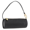 LOUIS VUITTON Epi Soufflot Pouch Pouch Black LV Auth BA11601-1