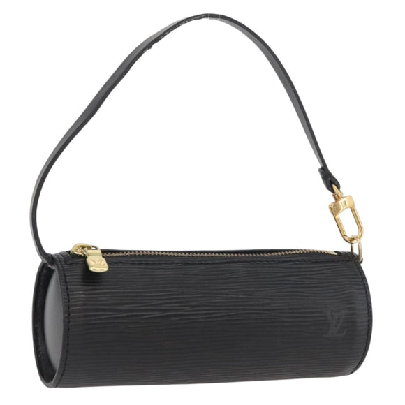 LOUIS VUITTON Epi Soufflot Pouch Pouch Black LV Auth BA11601