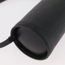 LOUIS VUITTON Epi Soufflot Pouch Pouch Black LV Auth BA11601-14