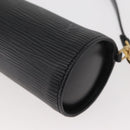 LOUIS VUITTON Epi Soufflot Pouch Pouch Black LV Auth BA11601-15