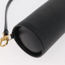 LOUIS VUITTON Epi Soufflot Pouch Pouch Black LV Auth BA11601-16