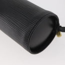 LOUIS VUITTON Epi Soufflot Pouch Pouch Black LV Auth BA11601-17
