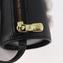LOUIS VUITTON Epi Soufflot Pouch Pouch Black LV Auth BA11601-10