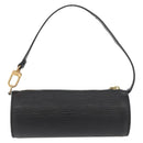 LOUIS VUITTON Epi Soufflot Pouch Pouch Black LV Auth BA11601-2