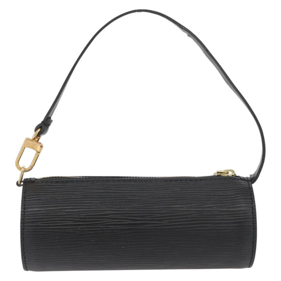 LOUIS VUITTON Epi Soufflot Pouch Pouch Black LV Auth BA11601
