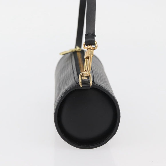 LOUIS VUITTON Epi Soufflot Pouch Pouch Black LV Auth BA11601