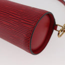LOUIS VUITTON Epi Soufflot Pouch Accessory Pouch Red LV Auth BA11602-15