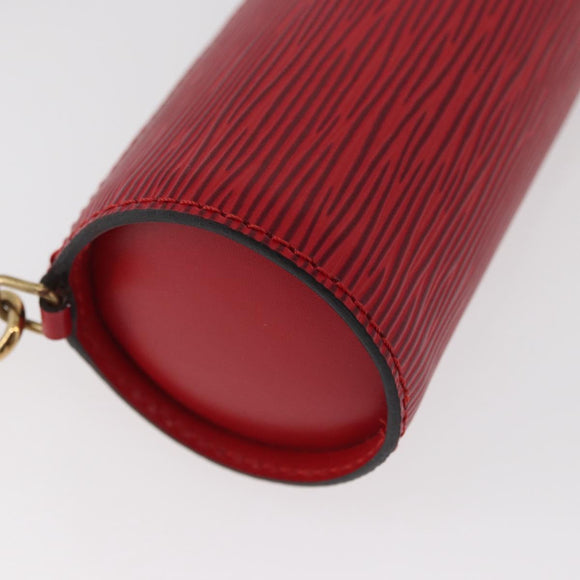 LOUIS VUITTON Epi Soufflot Pouch Accessory Pouch Red LV Auth BA11602