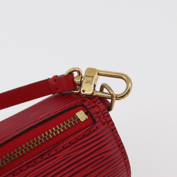 LOUIS VUITTON Epi Soufflot Pouch Accessory Pouch Red LV Auth BA11602