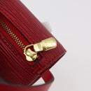 LOUIS VUITTON Epi Soufflot Pouch Accessory Pouch Red LV Auth BA11602-10