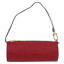 LOUIS VUITTON Epi Soufflot Pouch Accessory Pouch Red LV Auth BA11602-13
