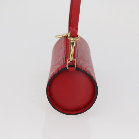 LOUIS VUITTON Epi Soufflot Pouch Accessory Pouch Red LV Auth BA11602