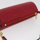 LOUIS VUITTON Epi Soufflot Pouch Accessory Pouch Red LV Auth BA11602-6