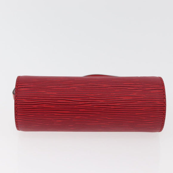 LOUIS VUITTON Epi Soufflot Pouch Accessory Pouch Red LV Auth BA11602
