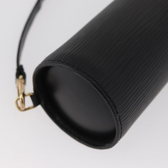 LOUIS VUITTON Epi Soufflot Pouch Pouch Black LV Auth BA11603