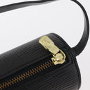 LOUIS VUITTON Epi Soufflot Pouch Pouch Black LV Auth BA11603-10
