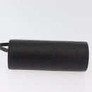 LOUIS VUITTON Epi Soufflot Pouch Pouch Black LV Auth BA11603-5