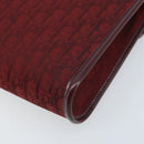 Christian Dior Trotter Canvas Shoulder Bag Red Gold Auth BA11606-15